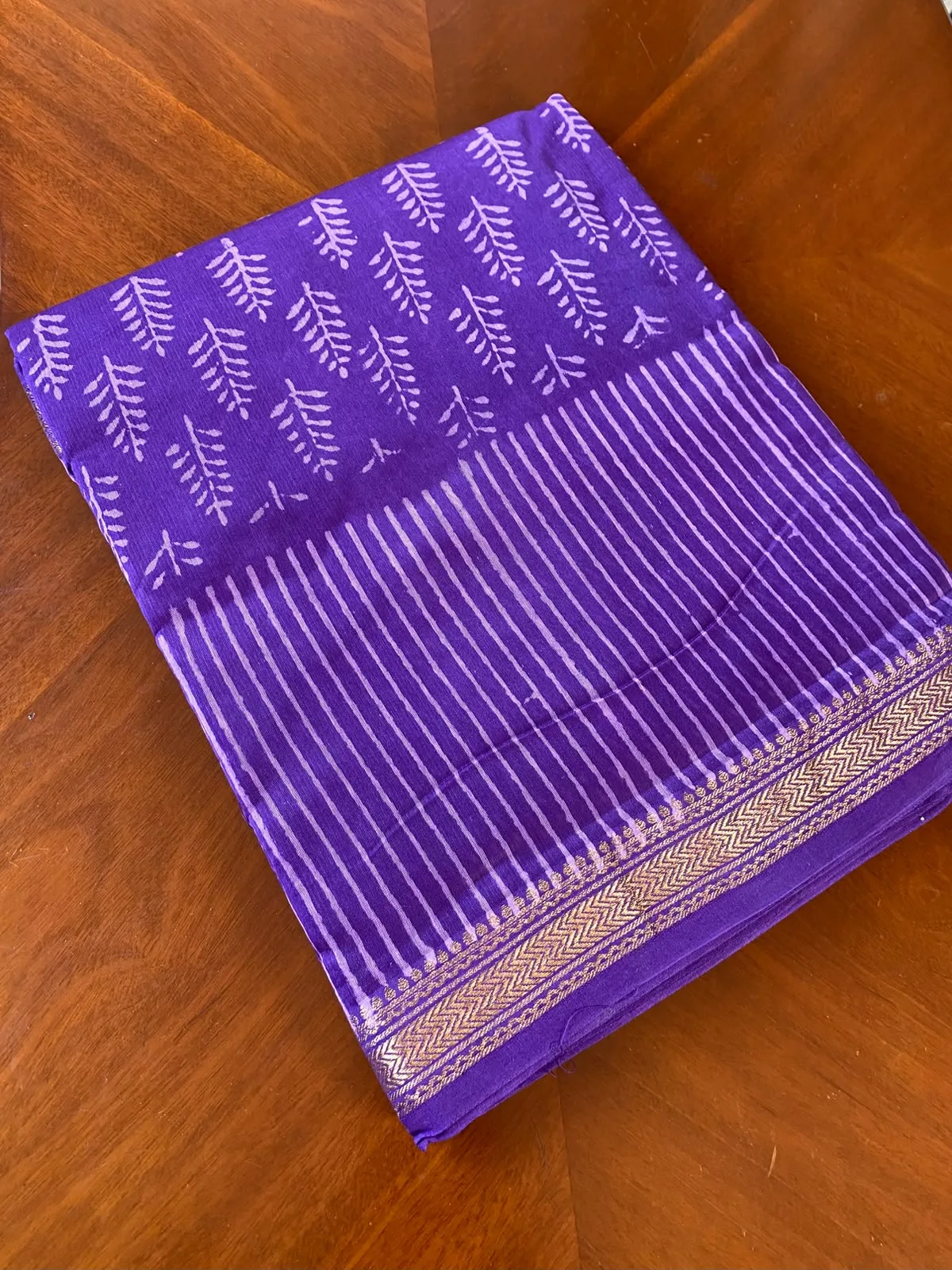 Violet Maheshwari Cotton Silk Saree
